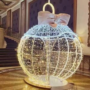 Arco de bola LED gigante 3D personalizado, gran esfera navideña <span class=keywords><strong>para</strong></span> exteriores con luces <span class=keywords><strong>para</strong></span> Centro Comercial - Product Image 2