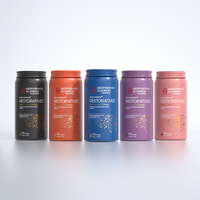 Récipient de supplément de bouteille en aluminium personnalisable en gros avec couvercle à vis pour l'utilisation de soins personnels liquides de lotion de pilules