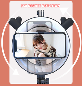 P40D Trépied de <span class=keywords><strong>selfie</strong></span> multifonctionnel de grande taille pour téléphone portable avec lumière d'appoint de beauté pour la photographie vidéo - Product Image 3