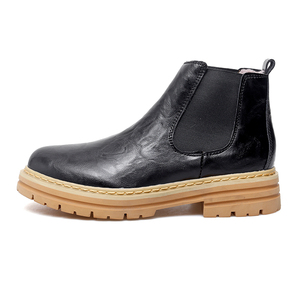 Grande taille 38-48 chaussures en cuir pour hommes Designers chics mode hauteur augmentant <span class=keywords><strong>semelle</strong></span> épaisse hommes bottines d'hiver - Product Image 5