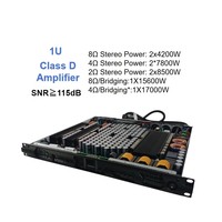 Amplificateur stéréo compact pour extérieur 4200W 8Ω SNR 115dB Classe D Amplificateur de puissance certifié