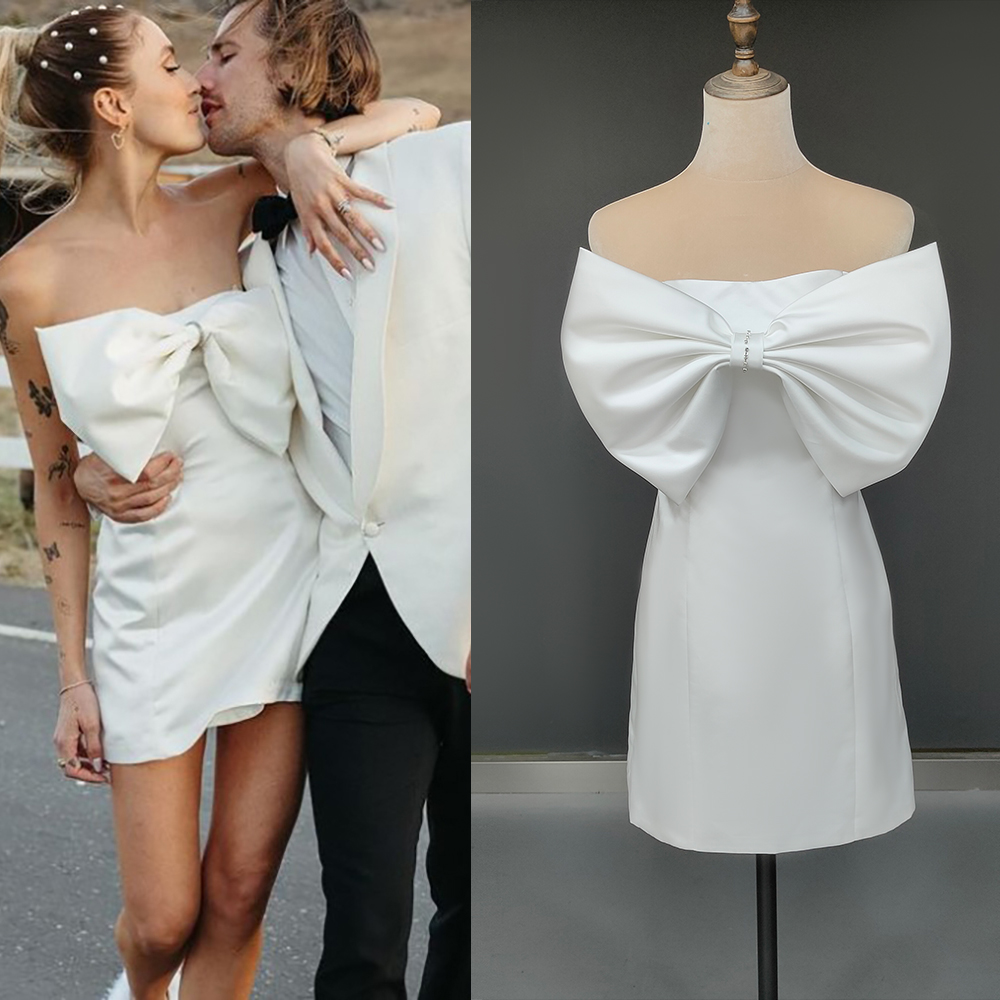 short midi wedding dress