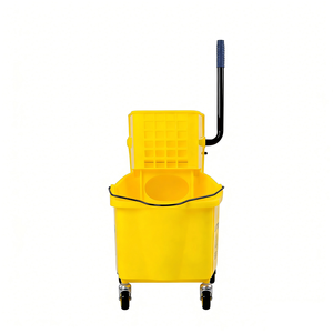 Seau essoreur à presse latérale 36L, manivelle ABS, utilisation à une main, facile à presser, mobile, pour l'entretien ménager des hôtels - Product Image 1