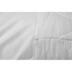 Oreillers en coton avec fermeture éclair, fermeté standard, housse matelassée losanges, rectangulaires, minimalistes, lavables en machine, 100 % fibre de polyester - Product Image 4