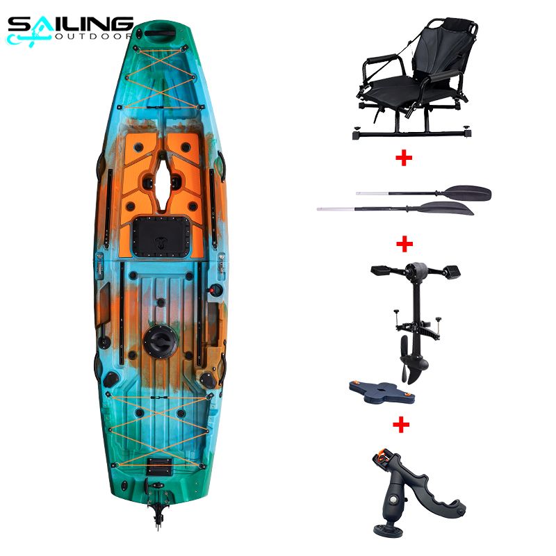 kayak+1propulsor de hélice+1silla giratoria+1remo+1soporte para caña