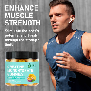 Fast Absorption Halal Pre Workout <b>Creatine</b> <b>Monohydrate</b> Gummies for Muscle Growth Strength Endurance Support 120 Gummies Bottle - Product Image 6