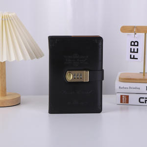 Supplier Manufacturer Price Office A5 Password <b>Lock</b> Notebook Loose leaf Paper Kraft Notebook <b>Diary</b> - Product Image 3