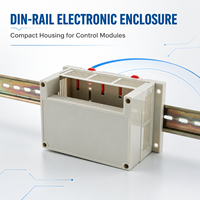 Boîtier électronique en plastique pour montage sur rail DIN, boîtier de jonction électrique pour module de commande PCB, équipement industriel