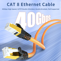 Kabel Ethernet Cat8 fleksibel 40Gbps kabel Lan lembut kabel patch Internet jaringan RJ45 Cat7
