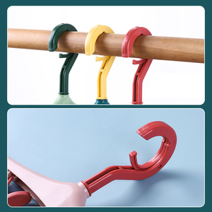 Household Detachable Clip Hanger <strong>Socks</strong> Drying Underwear 8 Clips Windbreak <strong>Hook</strong> <strong>Design</strong> Drying Rack Plastic Hangers - Product Image 5