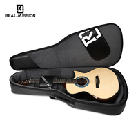 Étui de guitare Muses RM Real Mission Custom 35 mm rembourré, étui rigide imperméable pour guitare acoustique, en cuir véritable