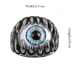 Steampunk picos estilo Retro de <span class=keywords><strong>acero</strong></span> <span class=keywords><strong>inoxidable</strong></span> de mal de ojo, anillo de - Product Image 2