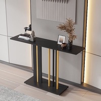 Table console moderne minimaliste en marbre de luxe léger, table d'entrée, table d'autel, table murale, bureau de salon, étagère de rangement pour couloir et hall d'entrée