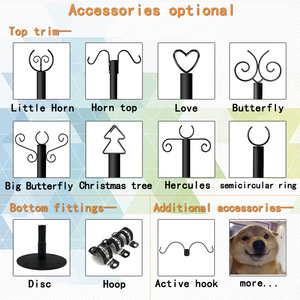 Poteaux de lumière de chaîne 2.8FT <span class=keywords><strong>poteau</strong></span> de lampe de style de vacances en plein air pour accrocher des mangeoires d'oiseaux <span class=keywords><strong>terrasse</strong></span> cour clôture tige de support de fil - Product Image 6