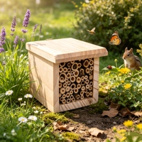 Nichoirs pour insectes en bois durables, écologiques et faits à la main pour l'extérieur, hôtel de jardin pour les abeilles