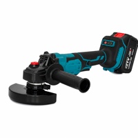 Meuleuse d'angle industrielle sans balais 21V, 6500 tr/min, 125mm, robuste, pour travaux sur panneaux de ciment