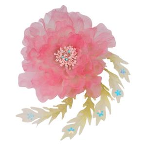 Nuevo Diseño Original de Primavera, Pinza para el Cabello Hecha a Mano, Peonía Rosa, Accesorio para el Cabello Perforado, Estilo Hanfu - Product Image 5
