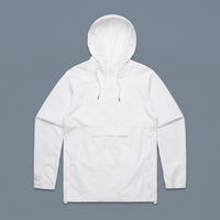 Veste coupe-vent à capuche pour homme, personnalisée, hiver, fermeture éclair quart de tour, anorak, pull-over, imperméable, légère, unie