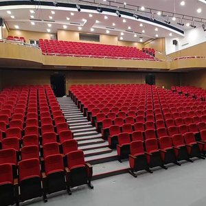 ขายตรงจากโรงงาน โปรโมชั่นราคาถูก เก้าอี้โรงหนังดีไซน์ทันสมัย หุ้มผ้า เหมาะสำหรับโรงเรียนและโรงภาพยนตร์ - Product Image 1