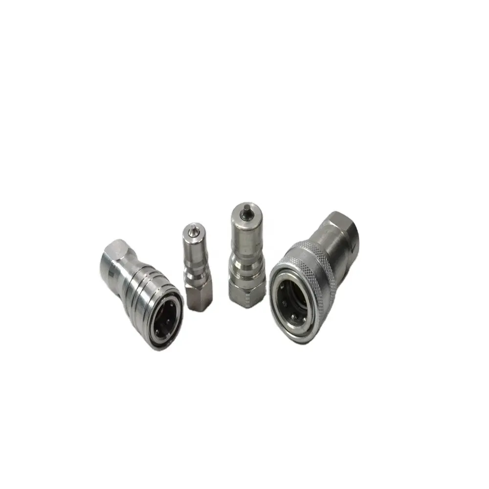 Iso 7241 B 1/4 Series Carbon Steel Hydraulic Pressure Hose Quick Coupling Fitting For Tubing Release Couplings For Excavators