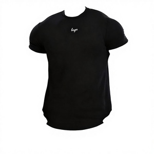 High Quality <b>Slim</b> <b>Fit</b> Solid Stretch Short Sleeve <b>Men's</b> T-<b>shirts</b> Spandex/Nylon Gym Compression <b>Shirts</b> Custom - Product Image 3