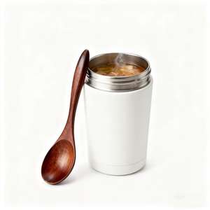 Bol en bois naturel de 6 pouces, vaisselle artisanale écologique, logo personnalisé, prêt pour le voyage, cuillère à mesurer pour le café, cadeau pour le café - Product Image 1