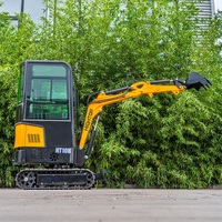 1000kg Excavator Kompak Kecil dengan Sertifikasi CE & EPA HT-10B