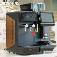 Machine à café entièrement automatique Jetinno JA19A avec mousseur à lait 5,5 L, chaudière à vapeur, machine à faire mousser le lait, mousseur à lait commercial