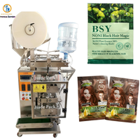 Machine d'emballage de sachets à une voie avec soudure 4 côtés et couche de séparation pour liquides et crèmes, idéale pour la teinture capillaire, le shampoing et la crème colorante pour cheveux
