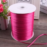 Ruban satiné double face CSFY 1/8 pouce (3-3,5 mm) couleur unie haute ténacité pour boîte cadeau DIY, marque-page, décoration de mariage, étiquette 100%