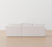 Beste Qualität Rollarm Weiß Modernes, rutsch festes 3-teiliges modulares L-Schnitts ofa