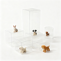 Vente directe d'usine Boîte de rangement pliable Boîte en plastique transparente jetable en PVC PET Boîte carrée pour l'emballage