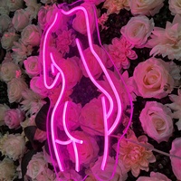 Enseigne néon LED personnalisée en forme de dos de femme nue sexy, décoration de fête en boîte de nuit, lumière LED