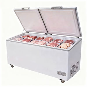 Réfrigérateur-congélateur commercial à grande capacité à ouverture par le haut, utilisé pour stocker la viande, la crème glacée, réfrigérateur-congélateur à ouverture par le haut - Product Image 1