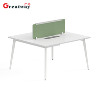 Bureau de travail extensible moderne avec écran de confidentialité, table de personnel commerciale pour espace de travail ouvert