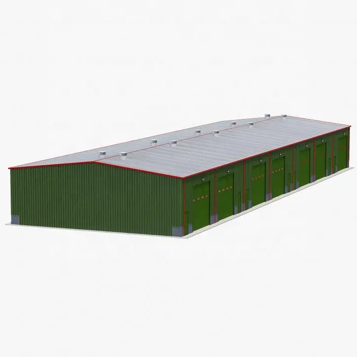 Customized low cost prefab warehouse building structural steel hangar with free design
