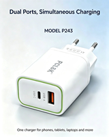 Pengisi Daya Cepat Tipe-C PD Model P243 20W 5V/3A Adaptor Pengisi Daya Ponsel
