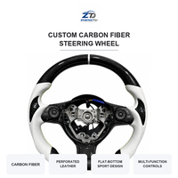 Volant sport en cuir perforé noir et fibre de carbone, 35 mm, 3 branches, conçu pour Mercedes-Benz, modèles GT