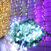 Guirlande lumineuse LED créative en forme de feuilles de vigne vertes en PVC pour Noël, mariages et décoration intérieure