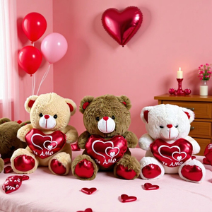 Oso de Peluche Rojo de San Valentín Personalizado de Fábrica, Juguete de Peluche Suave para el Día de la Madre, Navidad, OEM/ODM, Venta al por Mayor - Product Image 1