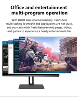 Prix usine 24 pouces CPUi3/i5/i7/i9 processeur grande mémoire 512GB 1 to SSD bureau édition jeu tout-en-un ordinateur de bureau Pc