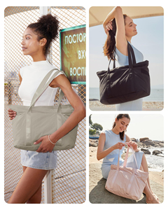 Ultra Light Packable Tote <b>Bag</b> for Travel <b>Lightweight</b> Polyester Foldable Shopping <b>Bag</b> with Zipper Hand <b>Bag</b> - Product Image 5