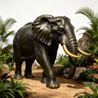 Statue de cerf en bronze grandeur nature pour sculpture de jardin extérieur