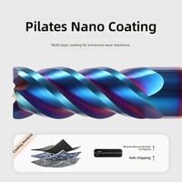 HRC65 Carbide Corner Radius End Mill 4 Flute Bullnose Milling Cutter Tungsten Steel CNC Router Bit untuk Baja Tahan Karat