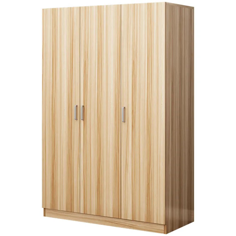 Simple Wardrobes Customized Modern Wooden Hanging Clothes Storage Cabinet For Bedroom