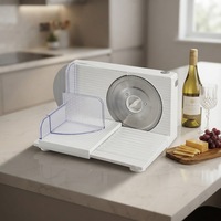 Machine à couper le fromage électrique 150W, trancheuse à épaisseur réglable pour la cuisine à domicile, design compact, lame en acier inoxydable, OEM