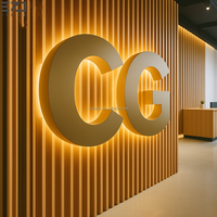 Enseigne personnalisée en acier inoxydable et acrylique pour l'entretien extérieur étanche avant fixe Publicité d'entreprise Lettre et logo à DEL