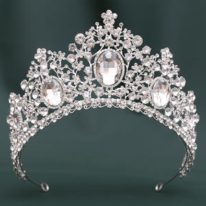 ชุดเดรสแต่งงานสไตล์ยุโรปและอเมริกันสำหรับงานแต่งงานมงกุฏคริสตัลมงกุฎเจ้าสาวมงกุฎอัลลอยสวยงามงานพรอม - Product Image 6