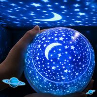 Ciel étoilé rotatif LED veilleuse enfants chambre étoile veilleuses lune lumière enfants cadeau lampe