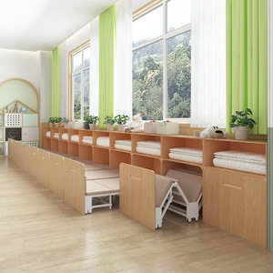 Salle de classe lit à lunch pliant lit d'escorte de maternelle armoire à lunch simple pour enfants bureaux scolaires applicables - Product Image 2